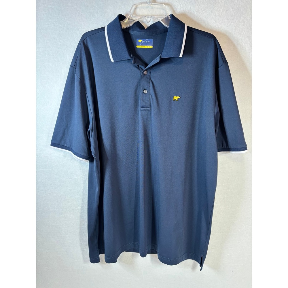 Jack Nicklaus Golden Bear Mens XXL NavyBlue Short Sleeve Golf Polo Shirt SU29478
